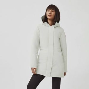 Canada Goose Victoria Parka in “North Star White”